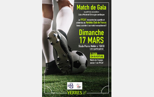 Dim 17 mars / MATCH de GALA / Le Variétés Club de France sera à YERRES