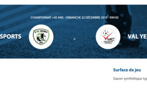 Dim 22 déc / Le match du WK