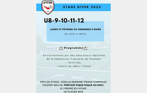 Stage d'hiver 2023