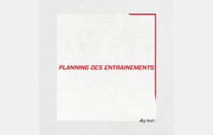 Planning entraînement 2023/2024