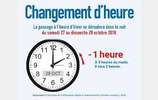 CHANGEMENT D'HEURE CE WK