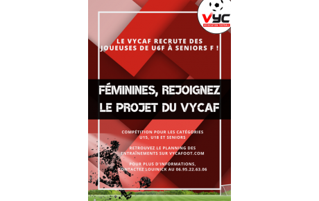 Le VYCAF recrute ses nouvelles joueuses !