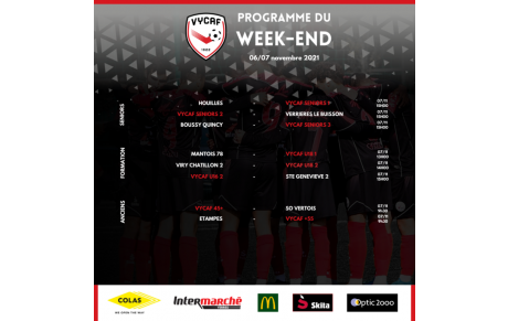 Matchs du week-end 6/7 novembre