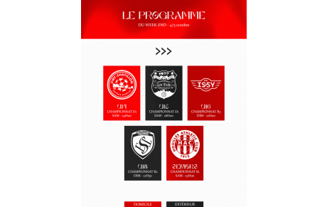 Programme du week-end 4/5 octobre 2025